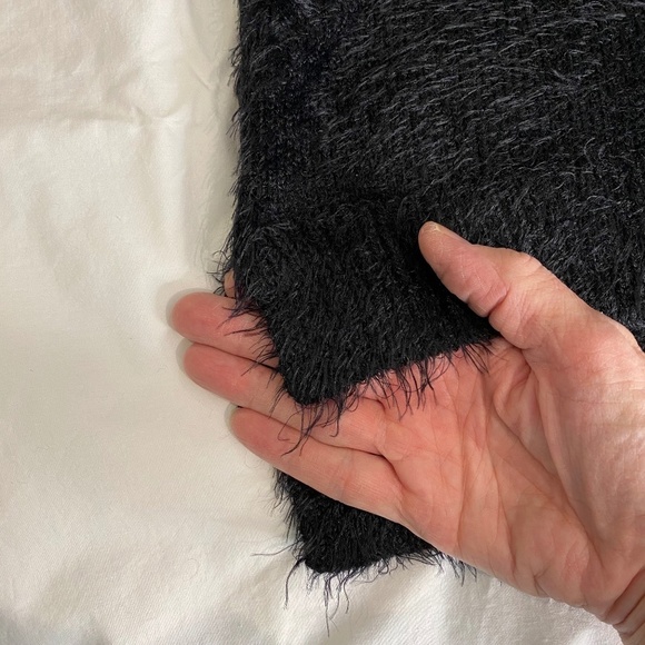 IF IT WERE ME Fuzzy Soft Cozy Black Long Sleeve Sweater Midi Dress Whimsigoth M - Picture 10 of 16